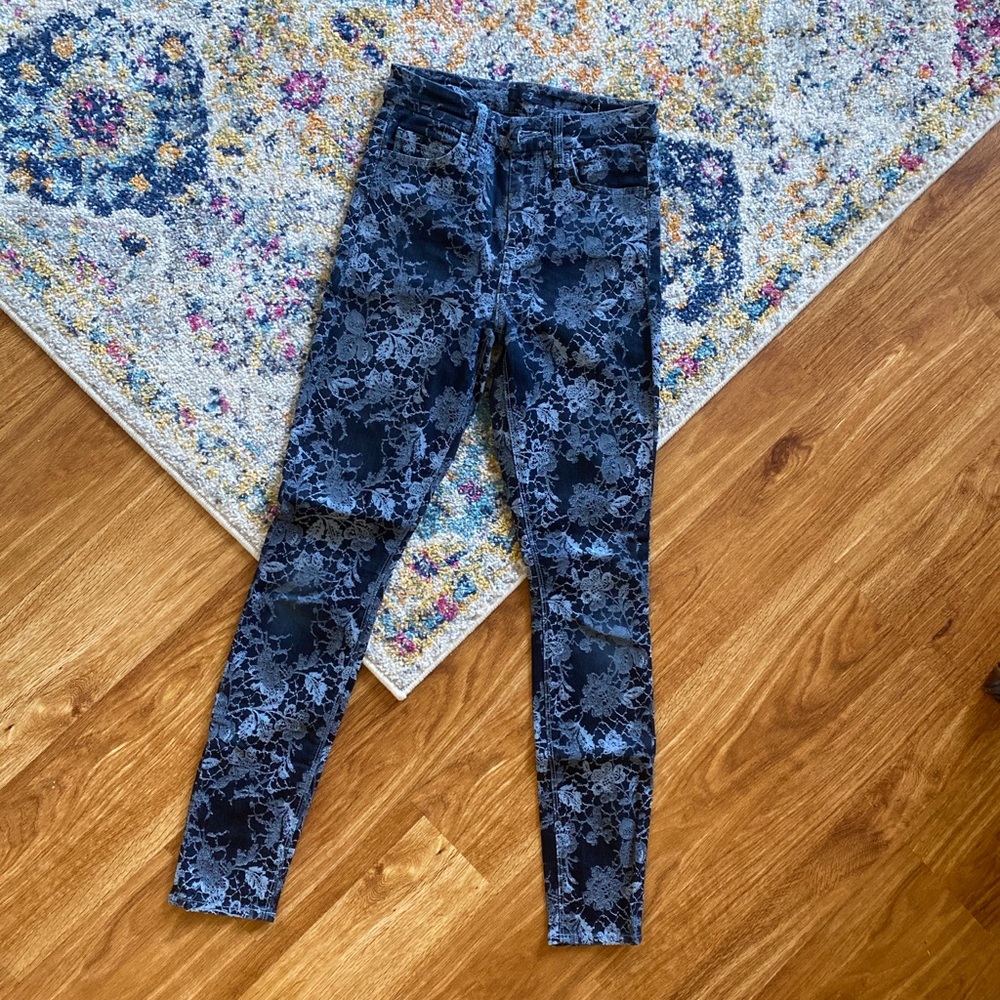 7 For All Mankind Flower Pattern Jeans - Picture 2 of 6
